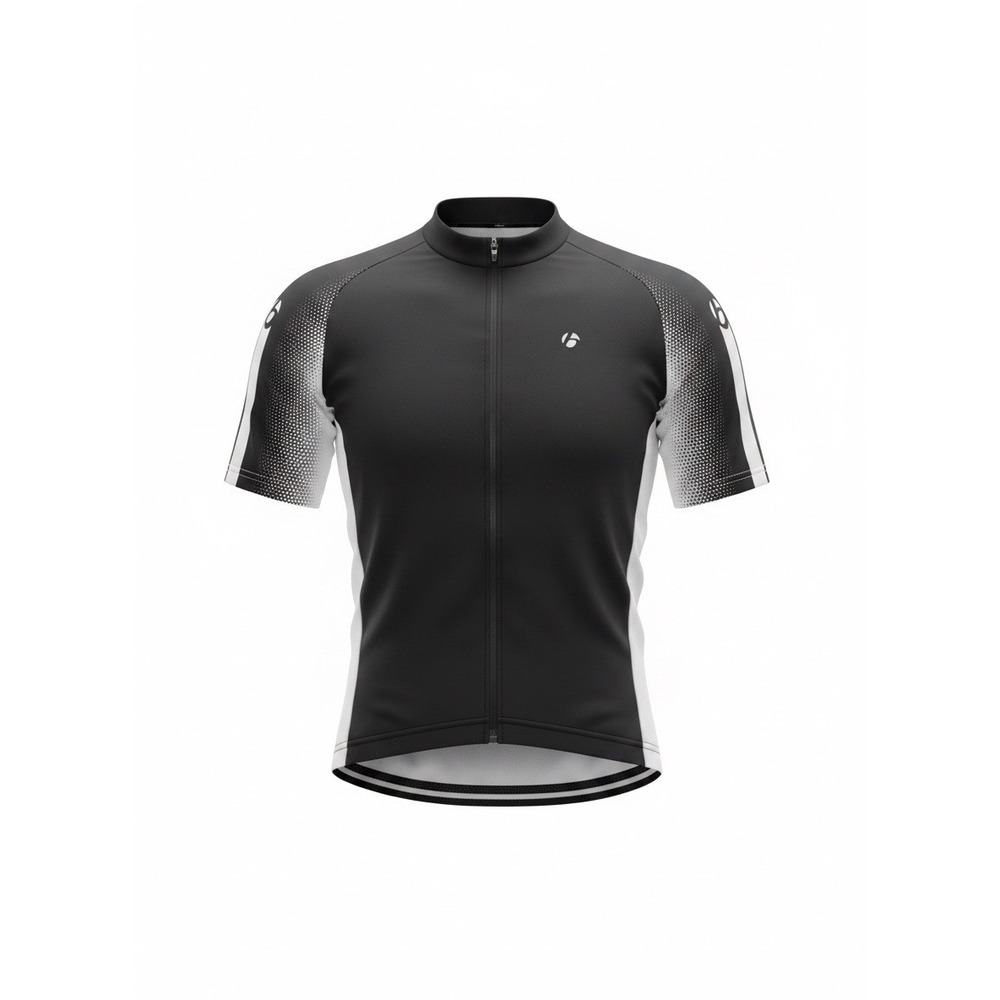 Bontrager Race SS Cycling Jersey Black White Mens Short Sleeve Bike Top 9551
